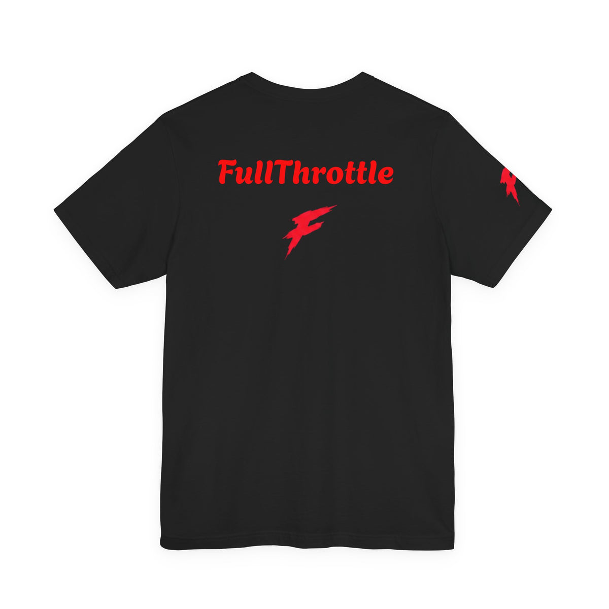 Minimal Red Lightning Bolt Tee - Small Chest Logo White T-Shirt