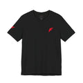 Minimal Red Lightning Bolt Tee - Small Chest Logo White T-Shirt